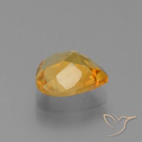 Citrine Doré-orange foncé naturelle En forme de poire, 2.16 ct, VVS-VS