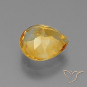 Citrine Or orange foncé naturelle En forme de poire, 2.84 ct, VVS-VS