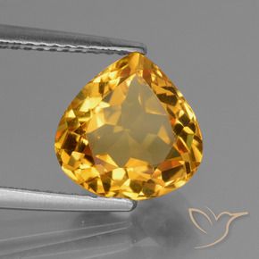 Citrine Doré foncé naturelle En forme de poire, 3.27 ct, VVS-VS