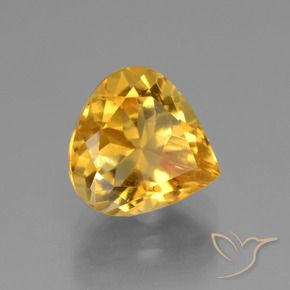 Citrine Orange Doré naturelle En forme de poire, 2.83 ct, VVS-VS