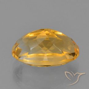 Citrine Or orange foncé naturelle ovale, 3.72 ct, VVS-VS