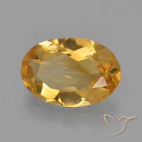 Citrine Orange doré profond naturelle ovale, 2.43 ct, VVS-VS