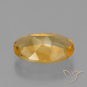 Citrine Orange doré profond naturelle ovale, 2.43 ct, VVS-VS