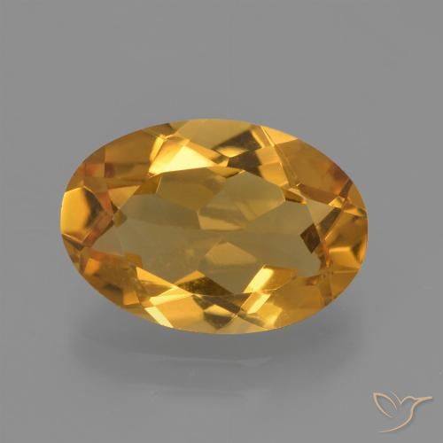 Citrine Orange-or naturelle ovale, 2.51 ct, VVS-VS