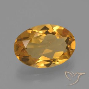 Citrine Orange-or naturelle ovale, 2.51 ct, VVS-VS