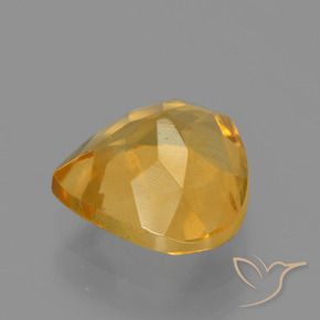 Citrine Orange doré profond naturelle En forme de poire, 1.80 ct, VVS-VS