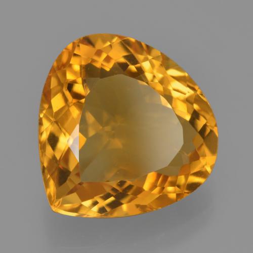 Citrine Doré-orange foncé naturelle En forme de poire, 7.44 ct, VVS-VS