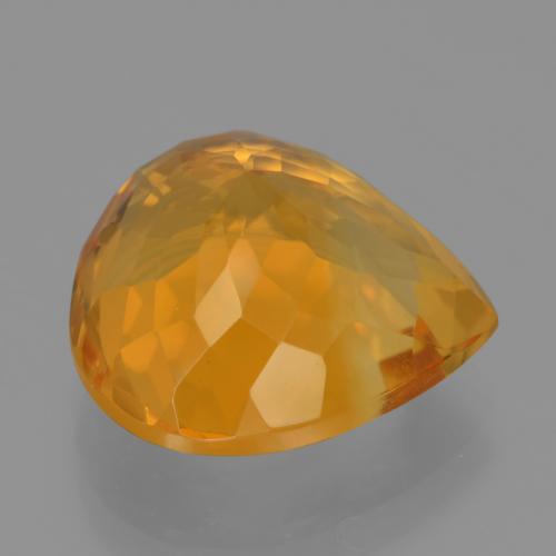 Citrine Doré-orange foncé naturelle En forme de poire, 7.44 ct, VVS-VS