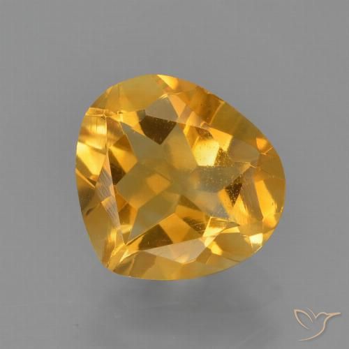 Citrine Orange-or naturelle En forme de poire, 1.33 ct, VVS-VS
