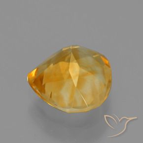 Citrine Orange-or naturelle En forme de poire, 1.33 ct, VVS-VS