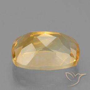 Citrine Orange-or léger naturelle Coussin, 7.20 ct, VS