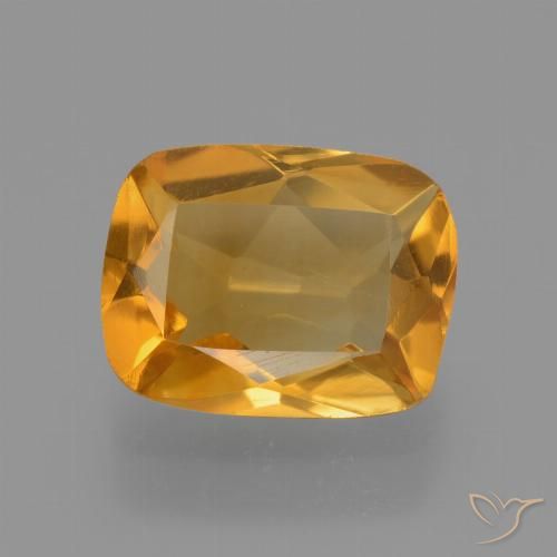 2.27ct Naturel Orange moyen Citrine, Coussin, VVS-VS