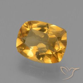 Citrine Or orange foncé naturelle Coussin, 1.54 ct, VVS-VS