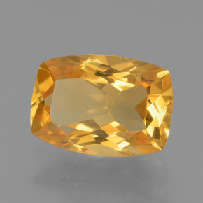 Citrine doré naturelle coupe coussin, 2,81 ct, VVS-VS