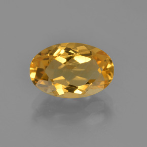 Citrine or naturelle coupe ovale, 2,61 ct, VVS-VS