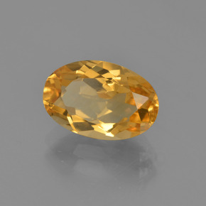 Citrine or naturelle coupe ovale, 2,61 ct, VVS-VS