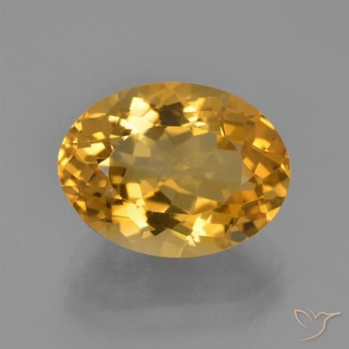 4.75ct Naturel Orange-or moyen-léger Citrine, ovale, VVS-VS