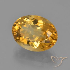 Citrine Orange-or moyen-léger naturelle ovale, 4.75 ct, VVS-VS