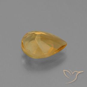 Citrine Orange doré profond naturelle En forme de poire, 2.07 ct, VVS
