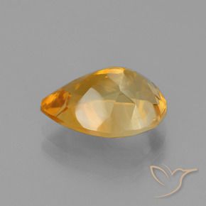 Citrine Or orange foncé naturelle En forme de poire, 3.24 ct, VVS-VS