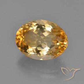 Citrine Doré moyen-foncé naturelle ovale, 5.69 ct, VVS-VS