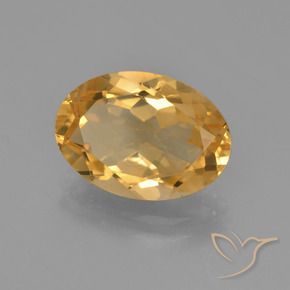 Citrine Orange-or naturelle ovale, 4.11 ct, VVS-VS