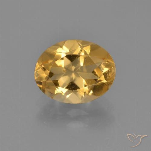 Citrine Orange moyen naturelle ovale, 1.90 ct, VVS-VS