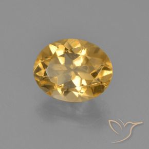 Citrine Orange moyen naturelle ovale, 1.90 ct, VVS-VS