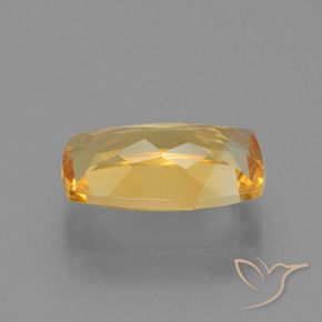 Citrine Orange doré profond naturelle Coussin, 3.53 ct, VVS-VS