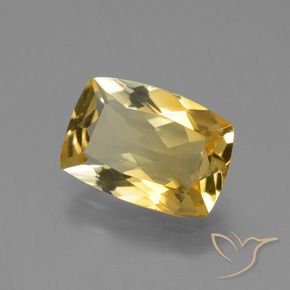 Citrine Doré moyen naturelle Coussin, 2.97 ct, VVS-VS