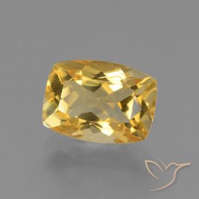 Citrine Orange doré profond naturelle Coussin, 3.68 ct, VVS-VS