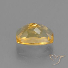 Citrine Orange doré profond naturelle Coussin, 3.68 ct, VVS-VS
