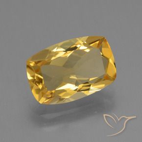 Citrine Doré naturelle Coussin, 3.63 ct, VVS-VS