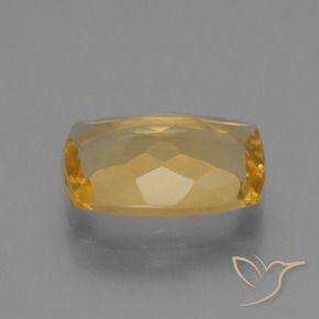 Citrine Doré moyen-foncé naturelle Coussin, 3.58 ct, VVS-VS