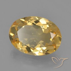 Citrine Doré moyen-foncé naturelle ovale, 3.10 ct, VVS-VS