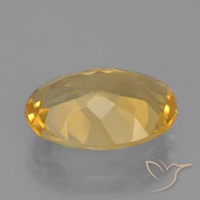 Citrine Doré moyen-foncé naturelle ovale, 3.10 ct, VVS-VS