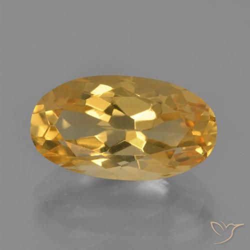 3.42ct Naturel Orange doré profond Citrine, ovale, VVS