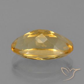 Citrine Orange doré profond naturelle ovale, 3.42 ct, VVS