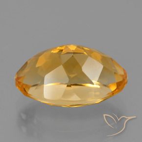 Citrine doré naturelle coupe ovale, 3,86 ct, VVS-VS