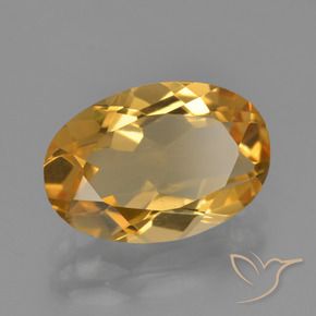 Citrine Orange doré profond naturelle ovale, 2.75 ct, VVS-VS