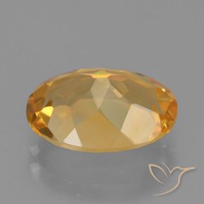 Citrine Orange doré profond naturelle ovale, 3.23 ct, VVS-VS