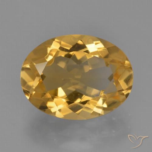3.46ct Naturel Orange doré profond Citrine, ovale, VVS-VS