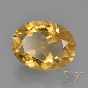 Citrine Orange doré profond naturelle ovale, 3.46 ct, VVS-VS