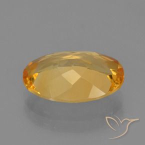 Citrine Doré moyen-foncé naturelle ovale, 3.25 ct, VVS-VS