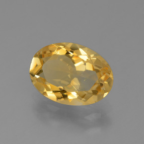 Citrine Orange doré profond naturelle Coupe ovale, 3.05 ct, VVS-VS