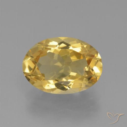 3.88ct Naturel Doré moyen-léger Citrine, ovale, VVS-VS