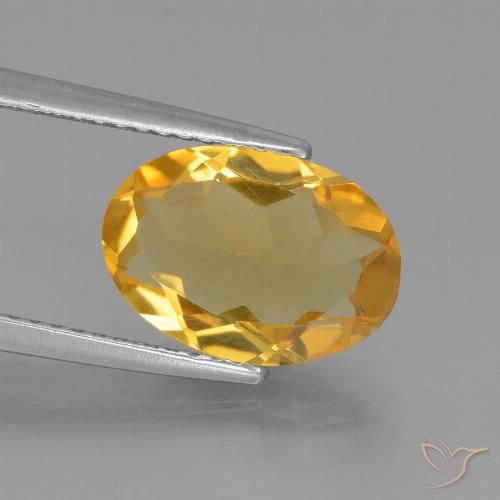 2.61ct Naturel Doré foncé Citrine, ovale, VVS-VS