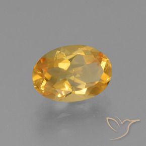 Citrine Orange doré profond naturelle ovale, 2.56 ct, VS