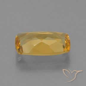 Citrine Doré moyen-foncé naturelle Coussin, 2.30 ct, VVS-VS