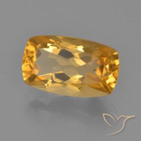 Citrine Or orange foncé naturelle Coussin, 3.28 ct, VVS-VS